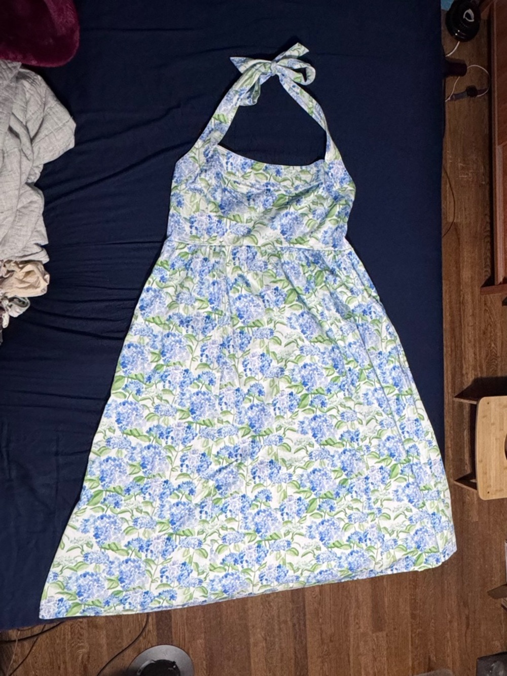 Hill House Fleur Midi Dress in the Blue Watercolor Hydrangea